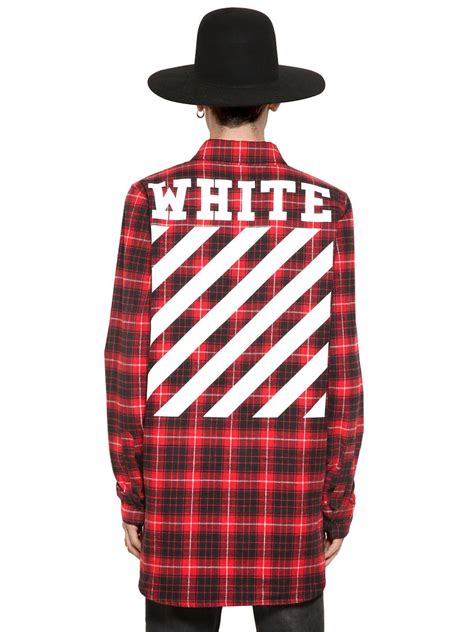 off white red flannel replica
